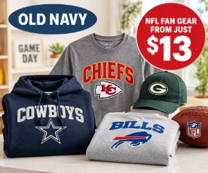 Old Navy NFL Fan Gear Starting at Just $13