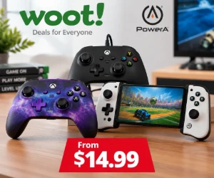 PowerA Gaming Controllers From $14.99 + Extra $5 Off at Woot