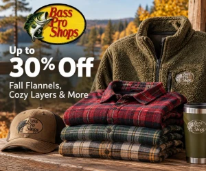 Up to 30% Off Fall Flannels, Cozy Layers & More at Bass Pro Shops